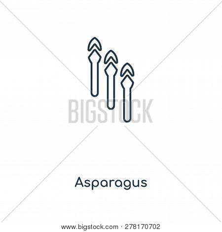 Asparagus Icon In Trendy Design Style. Asparagus Icon Isolated On White Background. Asparagus Vector