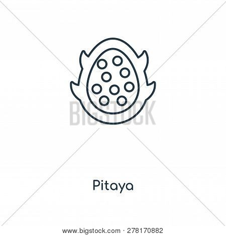 Pitaya Icon In Trendy Design Style. Pitaya Icon Isolated On White Background. Pitaya Vector Icon Sim