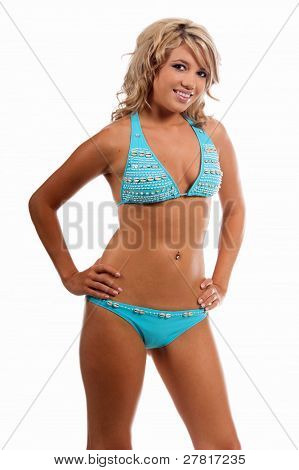 beautiful Blond in einem Bikini swimbay