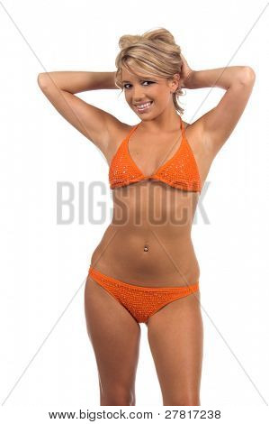 beautiful Blond in einem Bikini swimbay