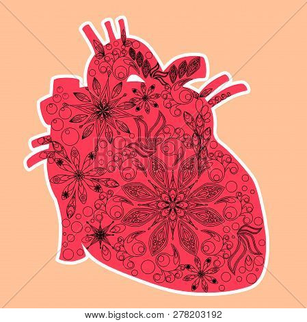 Heart Anatomical - Doddle Art Technique, Valentines Day