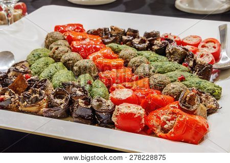 A Mixed Vegetables On The White Plate