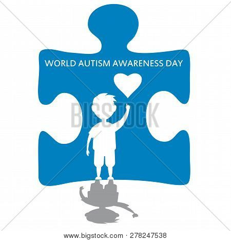 Creative Concept Vector Illustration For World Autism Awareness Day. Can Be Used For Banners, Backgr