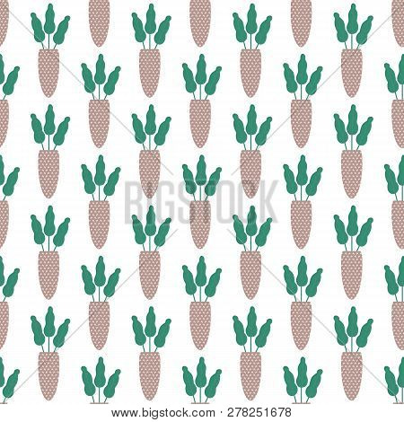 House Plants In Pots Vector Seamless Pattern