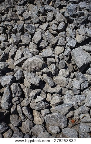 Texture Made Out Of Rock Pile In A Construction Yard