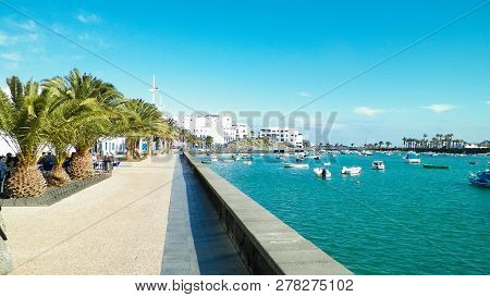 View Of El Charco De San Gines, Lanzarote Island.