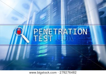 Penetration Test. Cybersecurity And Data Protection. Hacker Attack Prevention. Futuristic Server Roo