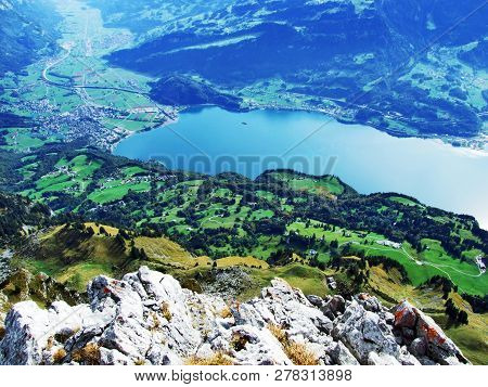 Lake Walensee, Also Known As Lake Walen Or Lake Walenstadt - Cantons Of St. Gallen And Glarus, Switz