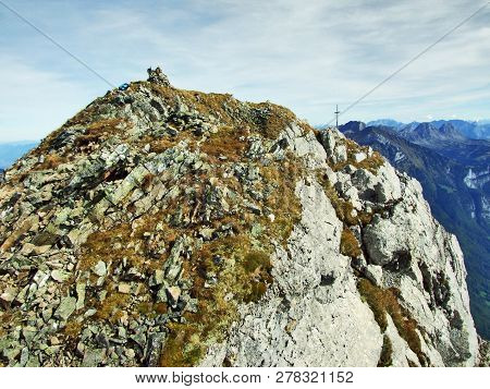 Rocky Peak Frumsel In The Churfirsten Mountain Range - Canton Of St. Gallen, Switzerland