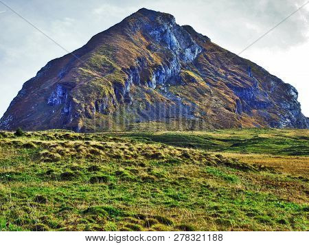 Rocky Peak Frumsel In The Churfirsten Mountain Range - Canton Of St. Gallen, Switzerland
