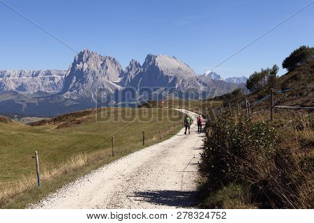Compaccio Compatsch, Italy On September 12. View Of The Landscape On September 12, 2018 In Compaccio