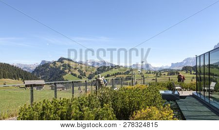 Compaccio Compatsch, Italy On September 12. View Of The Landscape On September 12, 2018 In Compaccio