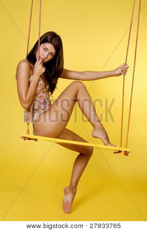 schoonheid op schommel