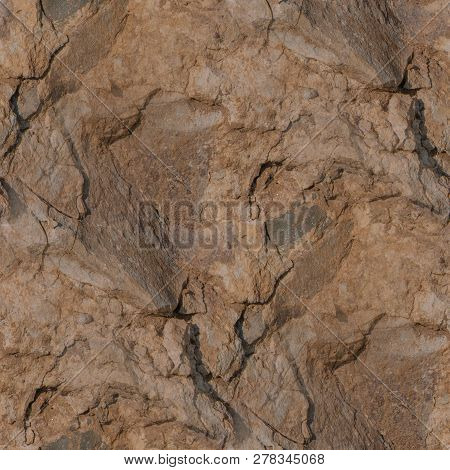 Tileable Seamless Light Texture Of The Crag With Cracks.