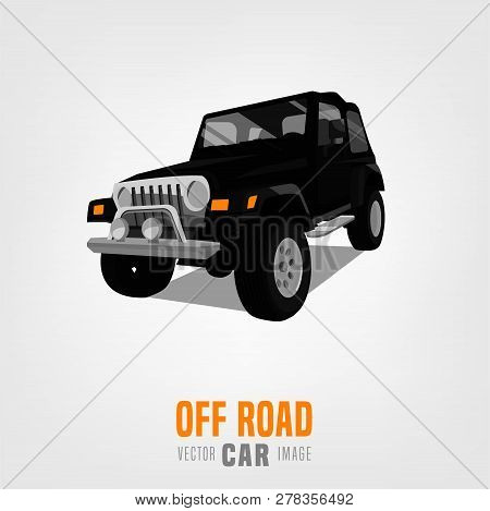 Off Road Car Image In Modern Style. Vector Illustration Useful For Print, Poster, Banner, T-shirt De
