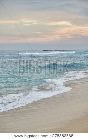 Midigama Beach. Sunset In The Indian Ocean. Midigama, Sri Lanka.