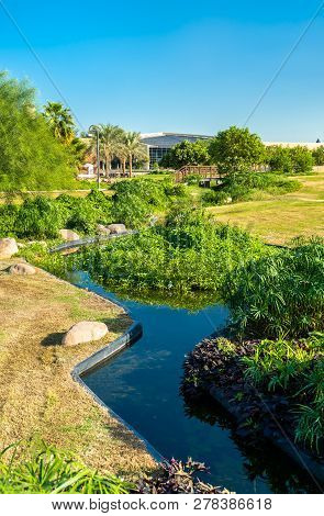 View Of Boulevard Park In Salmiya City, Kuwait