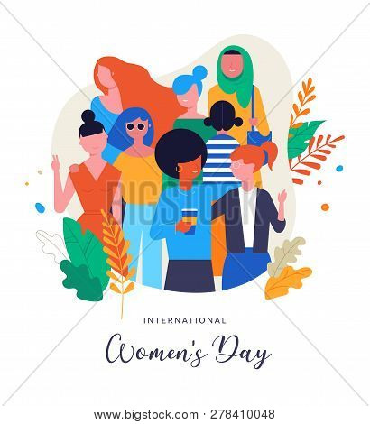 International Women S Day. Vector Illustration, Card, Poster, Flyer And Banner.