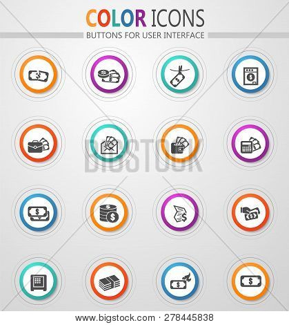 Money Vector Icons For User Interface Design