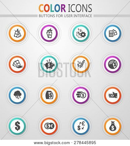 Money Vector Icons For User Interface Design