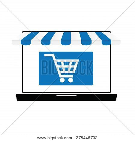 Online Shopping Icon Isolated On A White Background