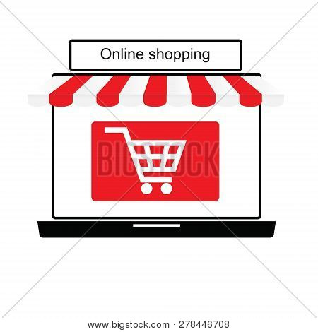 Online Shopping Icon Isolated On A White Background