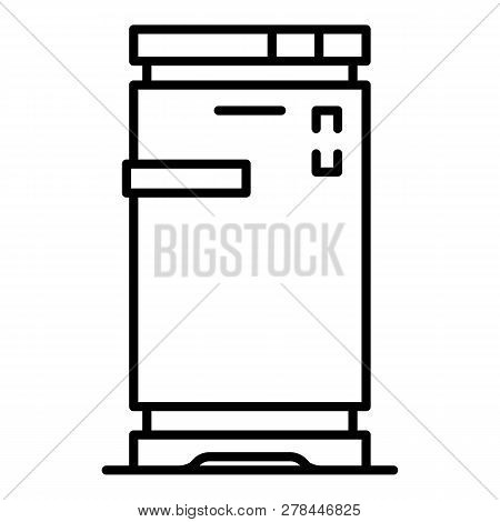Home Freezer Icon. Outline Home Freezer Vector Icon For Web Design Isolated On White Background
