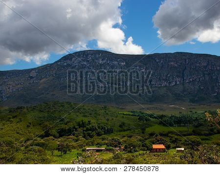 Mountain Wall In Lapinha Da Serra, Minas Gerais Brazil.