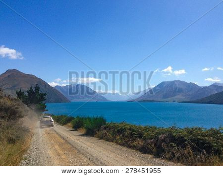 Lake Coleridge In Canterbury On The South Island Of New Zealand