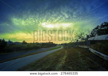 Madaket Road Sunset Nantucket Island