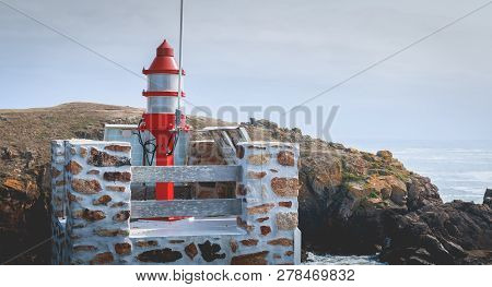 Semaphore At The Entrance Of The Port Of La Meule On The Island Of Yeu