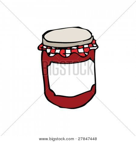 รูปวาดของขวดของแยม