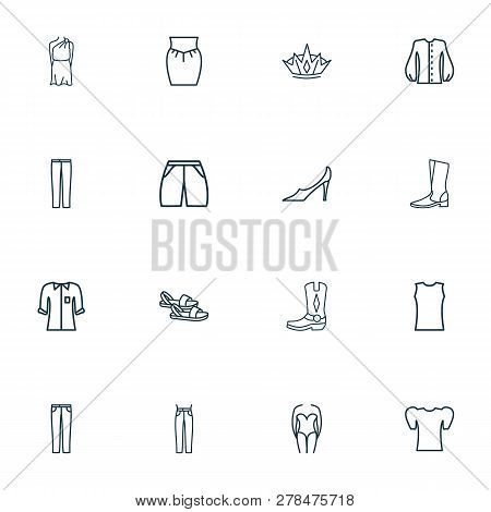 Style Icons Line Style Set With Bishop Sleeve Shirt, Puffed Sleeve, Pump Shoes And Other Swimwear El