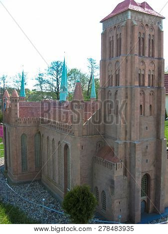 Strysza Buda (mirachowo), Poland - May 03, 2014: Kaszubski Miniature Park. Scale Model