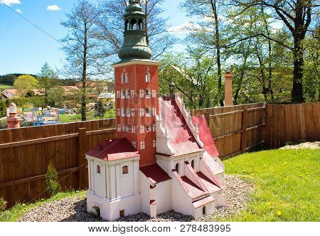 Strysza Buda (mirachowo), Poland - May 03, 2014: Kaszubski Miniature Park. Scale Model