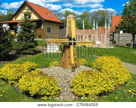 Strysza Buda (mirachowo), Poland - May 03, 2014: Kaszubski Miniature Park. Scale Model