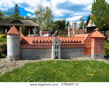 Strysza Buda (mirachowo), Poland - May 03, 2014: Kaszubski Miniature Park. Scale Model