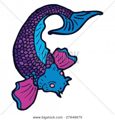 koi carp tattoo drawing
