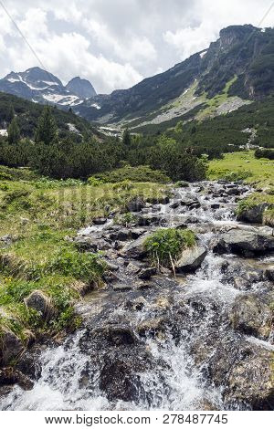 Summer Landscape Of Malyovitsa Peak And Malyoviska River, Rila Mountain, Bulgaria