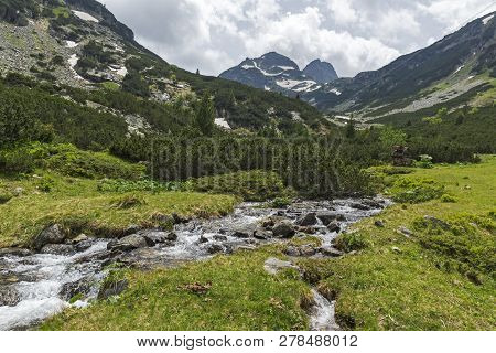 Summer Landscape Of Malyovitsa Peak And Malyoviska River, Rila Mountain, Bulgaria