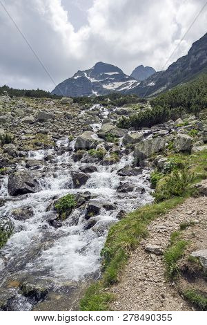 Summer Landscape Of Malyovitsa Peak And Malyoviska River, Rila Mountain, Bulgaria
