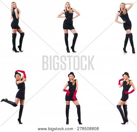 Beautiful woman wearing topboots