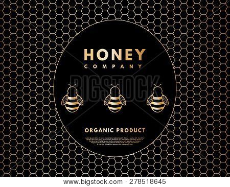 Honey logo for company, label, background. All phrases by Sil Open Font License, name of each font is signed in layers.