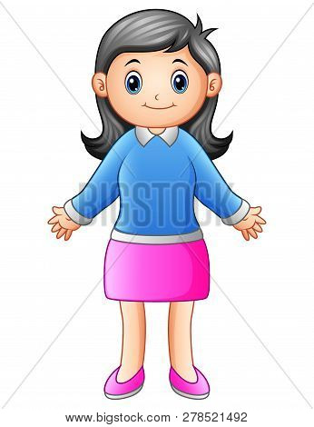 Illustration Of A Smiling Mother Waving Hand