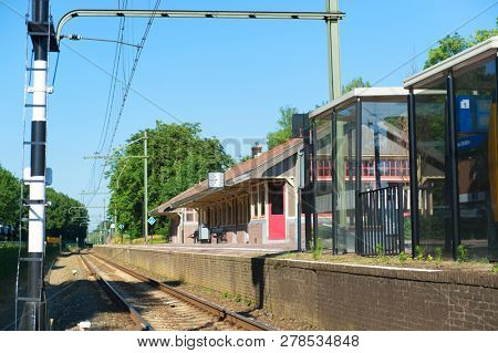 Dutch railway station in little village Den Dolder