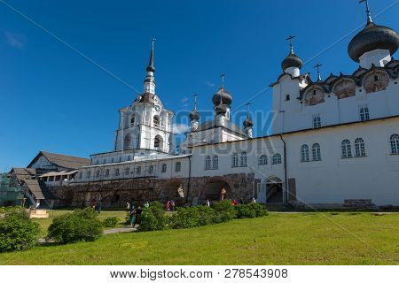 Solovki, Republic Of Karelia, Russia - June 27, 2018: In The Spaso-preobrazhensky Solovetsky Monaste