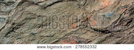 Hematite Ore Destroyed By Climatic Conditions. Banner For Design.