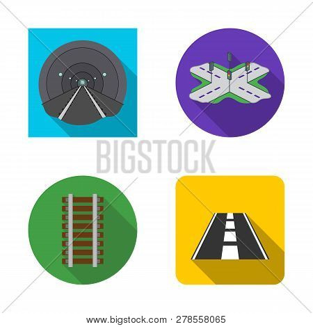 Vector Illustration Of Road And Street Sign. Collection Of Road And Highway Stock Vector Illustratio