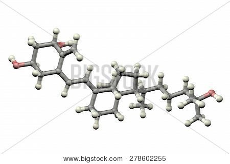 Calcitriol Molecule, Activated Form Of Vitamin D3 Used In The Treatment Of Calcium Deficiency With H