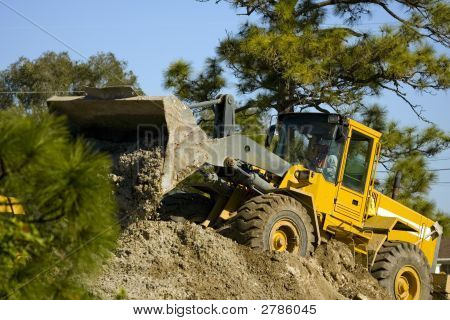 Front End Loader Moving Dirt